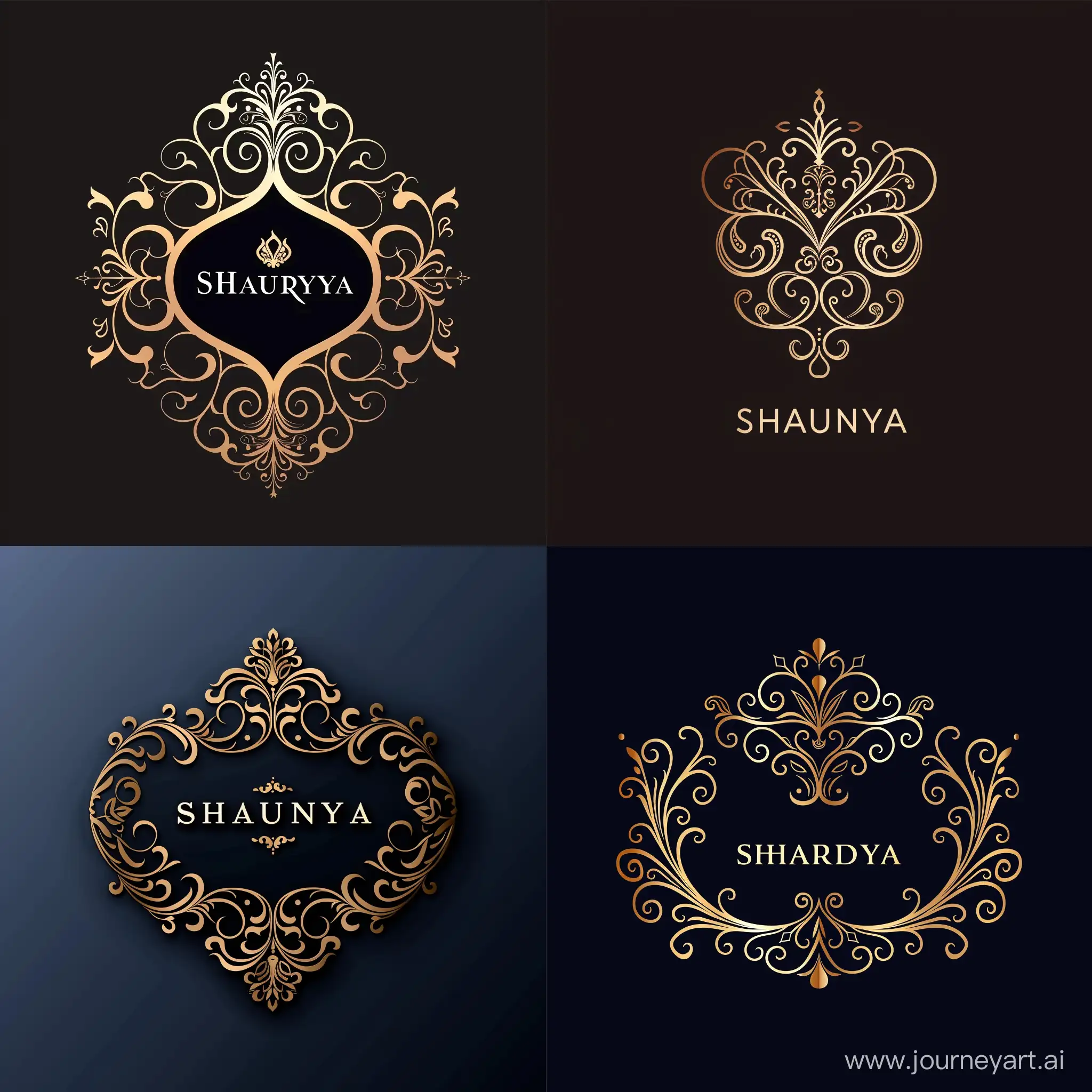 An elegant yet classy logo which includes the name Shaurya