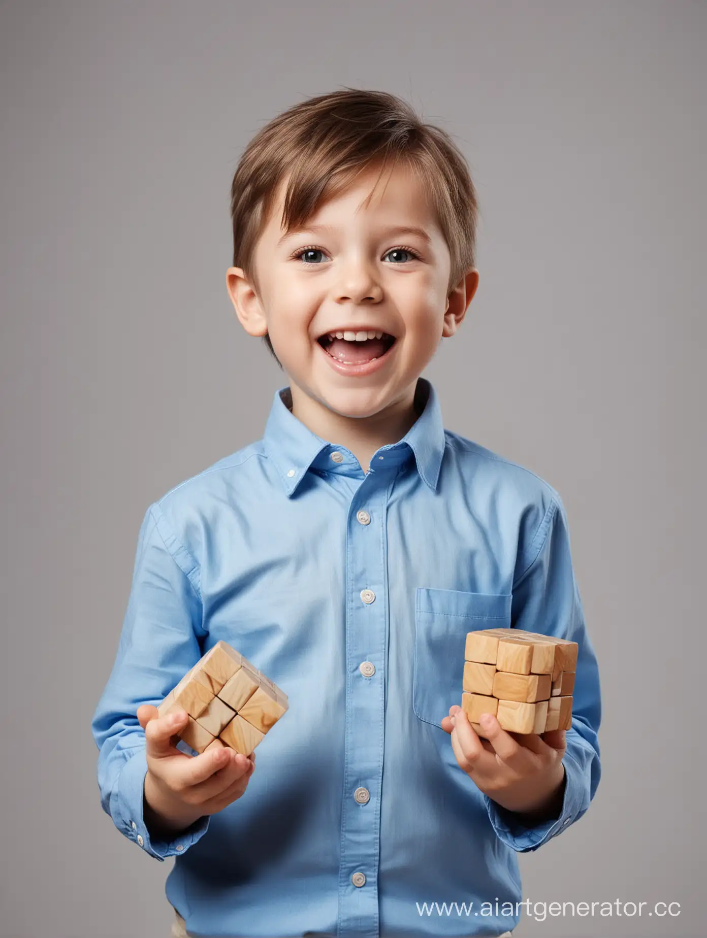 Cheerful-FourYearOld-Boy-Playing-with-Colorful-Cubes