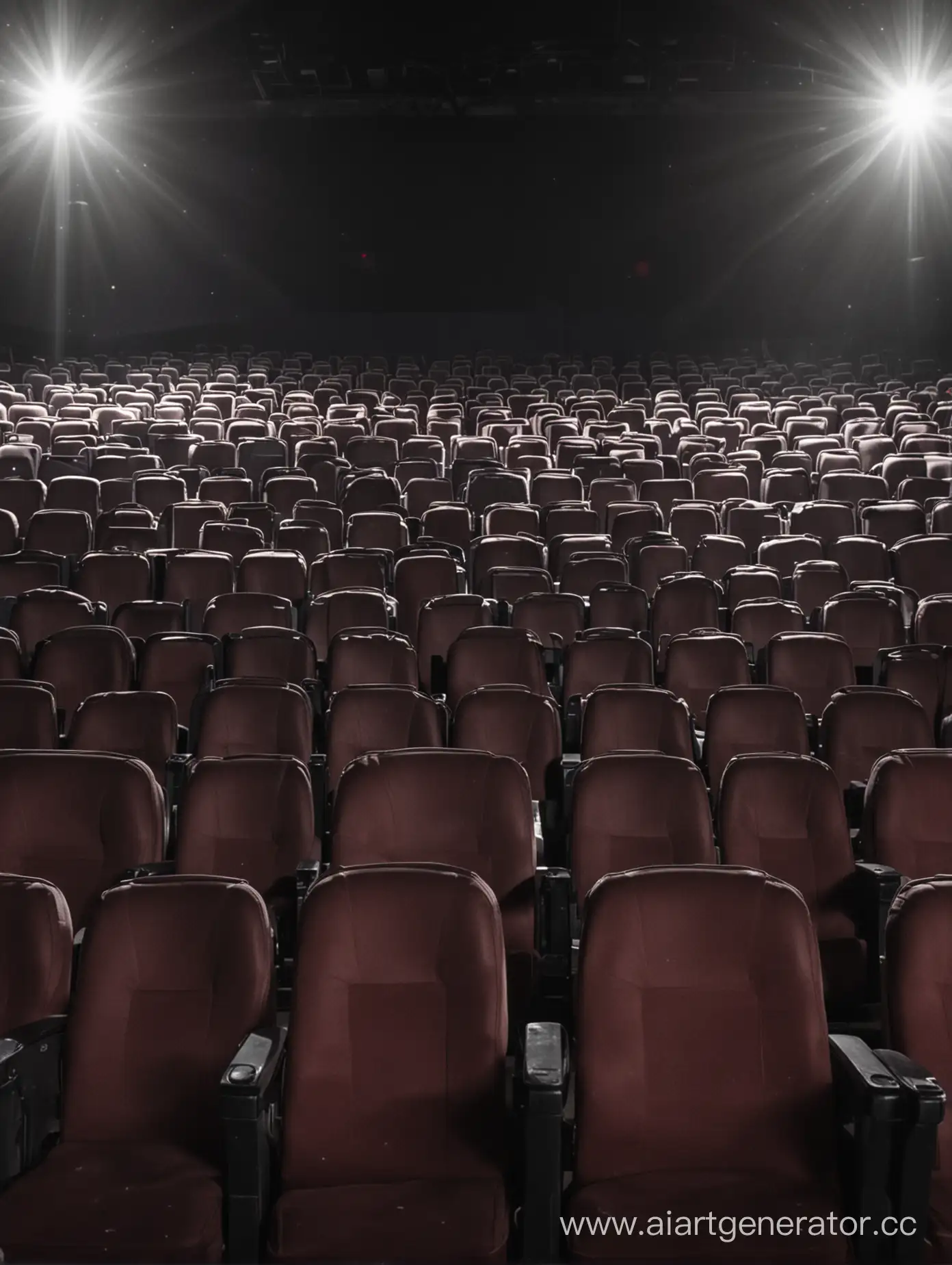 Фото пустых сидений большое количество в кинотеатре