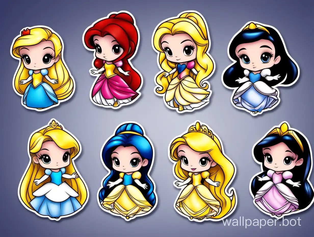 Adorable-Chibi-Disney-Princess-Characters-in-Playful-Poses