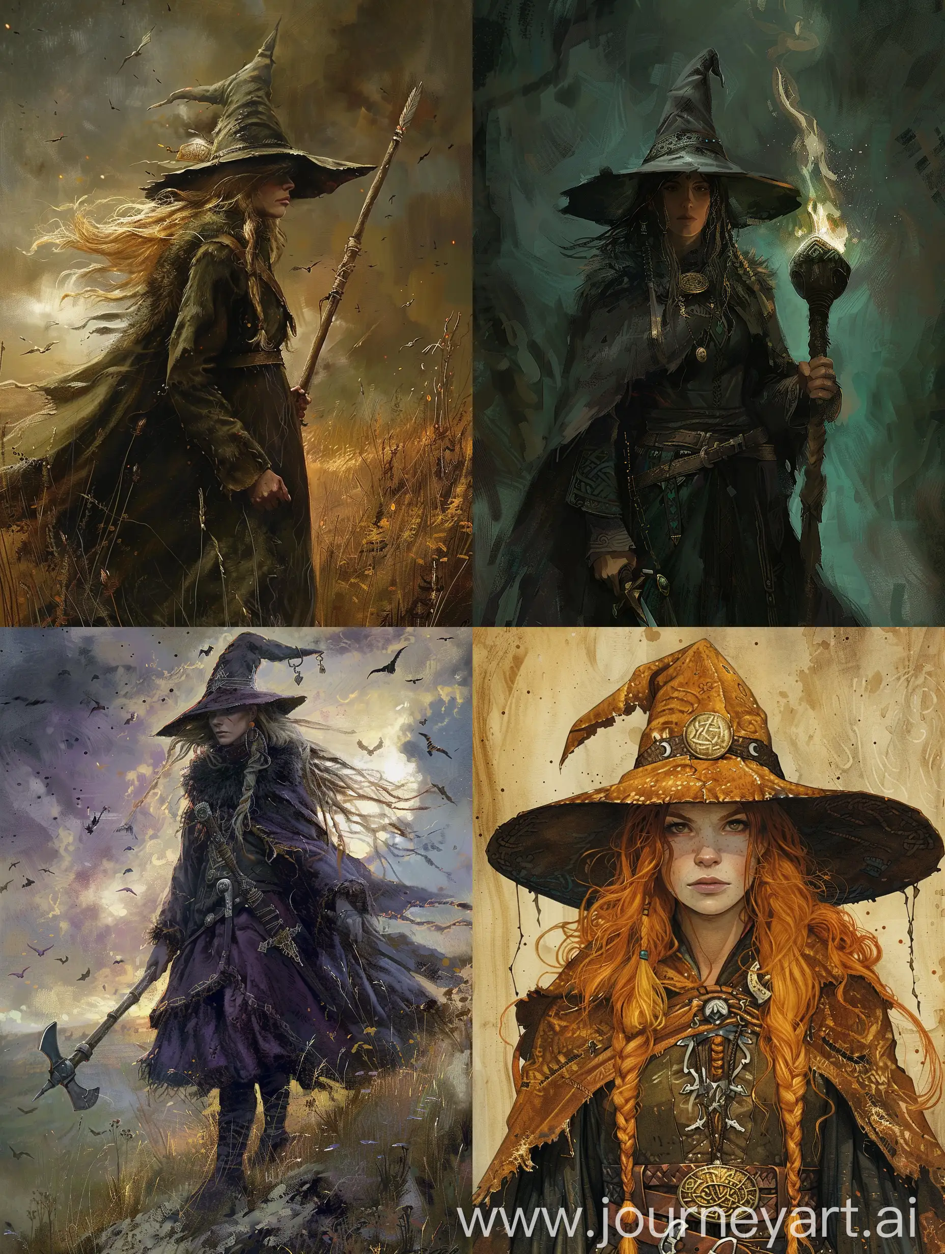 Viking-Witch-Summoning-Magic-in-a-Mystical-Forest