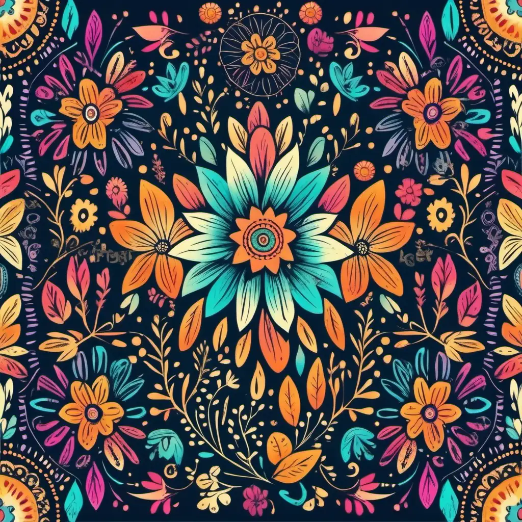 colorful boho background floral
