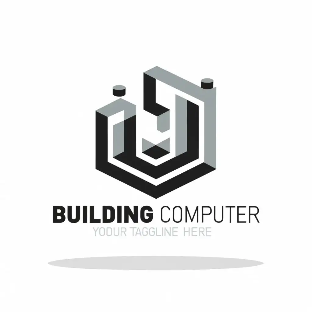 a logo design,with the text "building computer", main symbol:an computer,Moderate,clear background