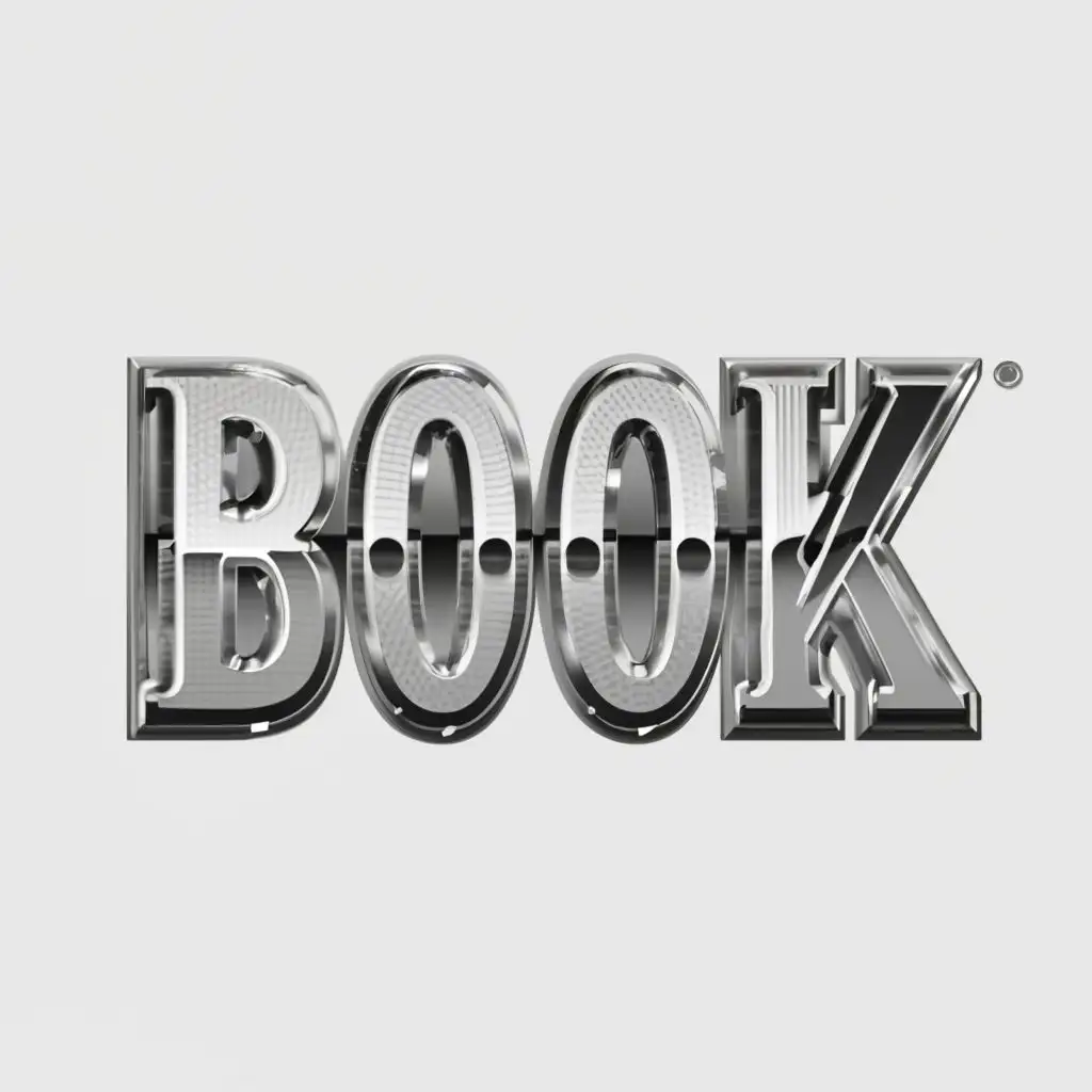 a logo design,with the text "Book", main symbol:Chrome,Moderate,be used in Entertainment industry,clear background