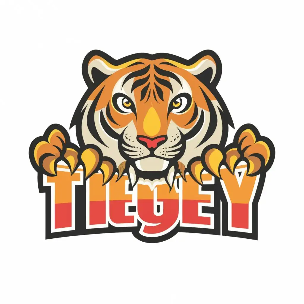 logo, A friendly, smiling tiger, with the text "Tigey", typography, be used in Animals Pets industry