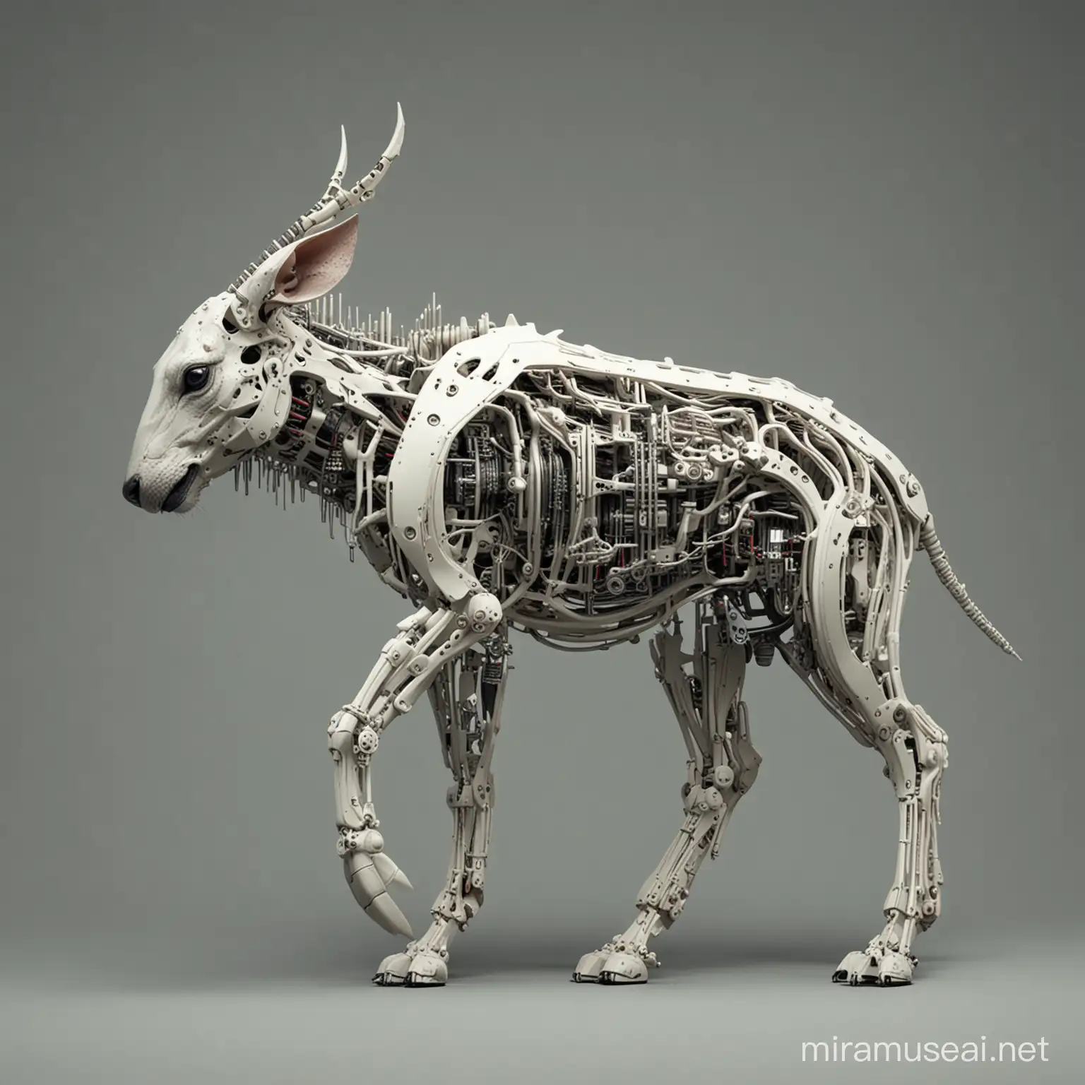 Futuristic Hybrid Machine Animal Cybernetic Creature of the Digital Age