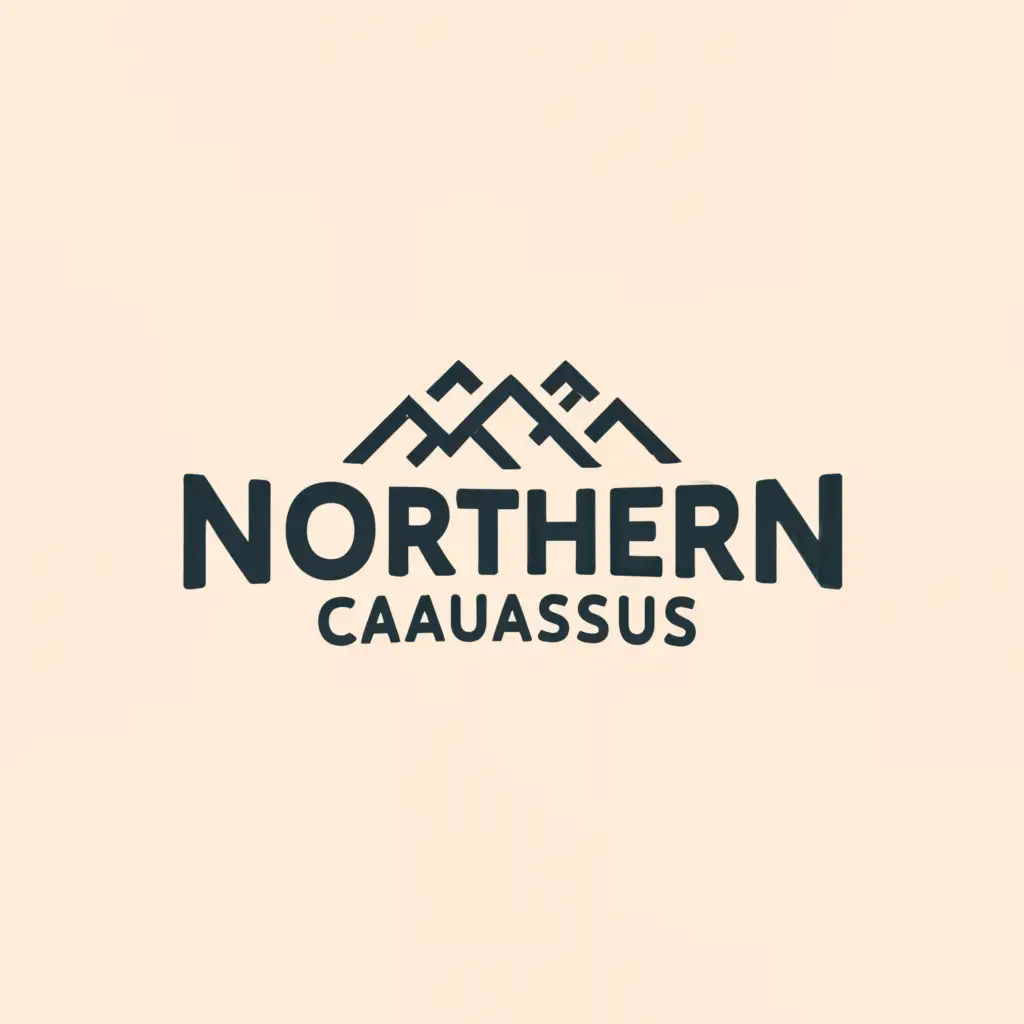 LOGO-Design-for-Northern-Caucasus-Majestic-Mountains-Symbolizing-Adventure-and-Serenity