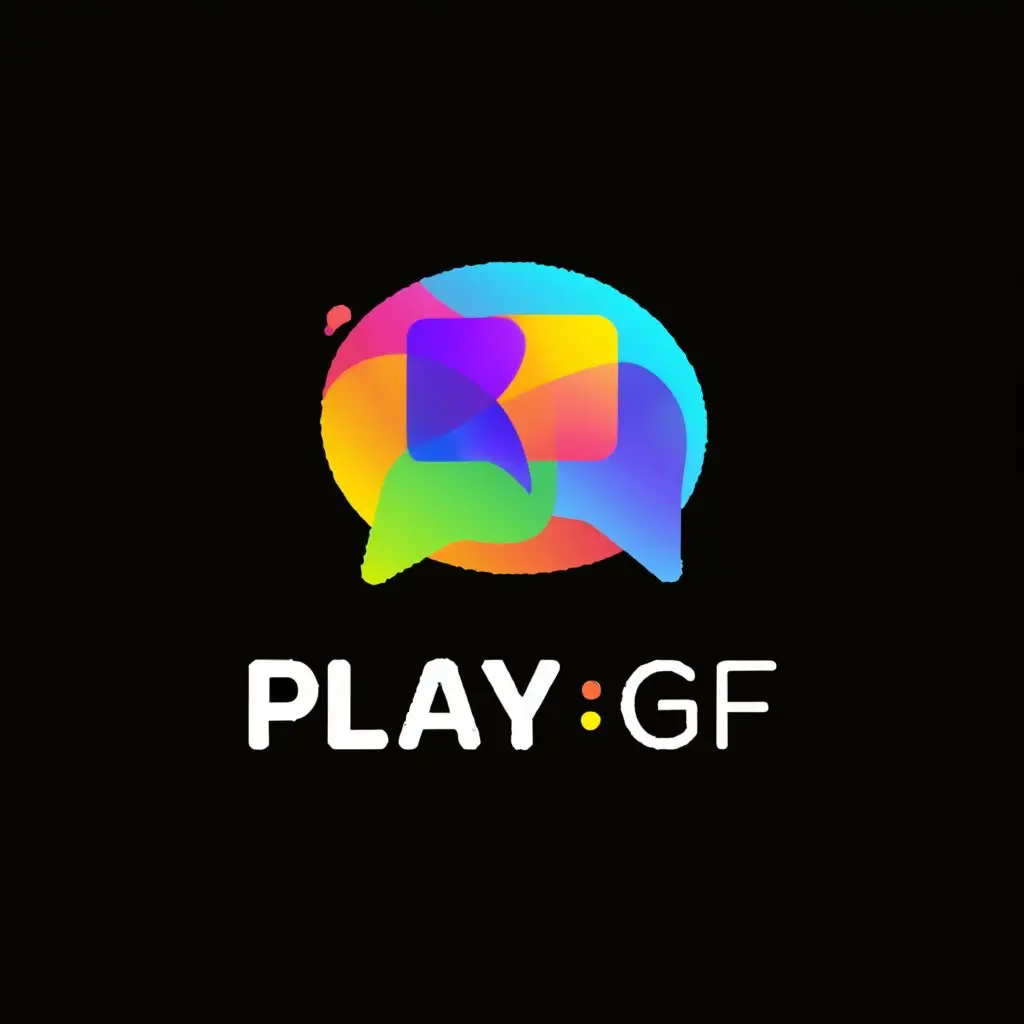 a logo design,with the text "playgf", main symbol:chatrooms,Moderate,be used in Legal industry,clear background