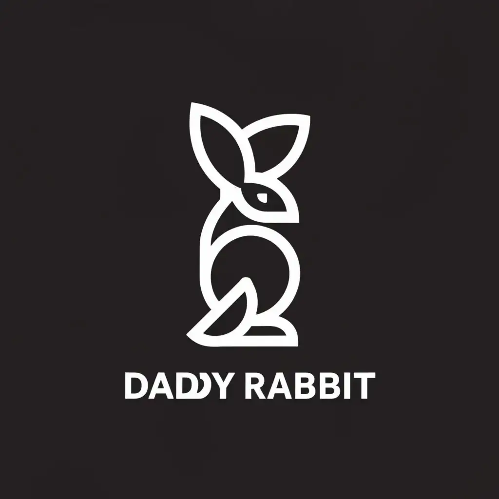 Logo-Design-For-Daddy-Rabbit-Minimalistic-Sexy-Male-Rabbit-for-Entertainment-Industry
