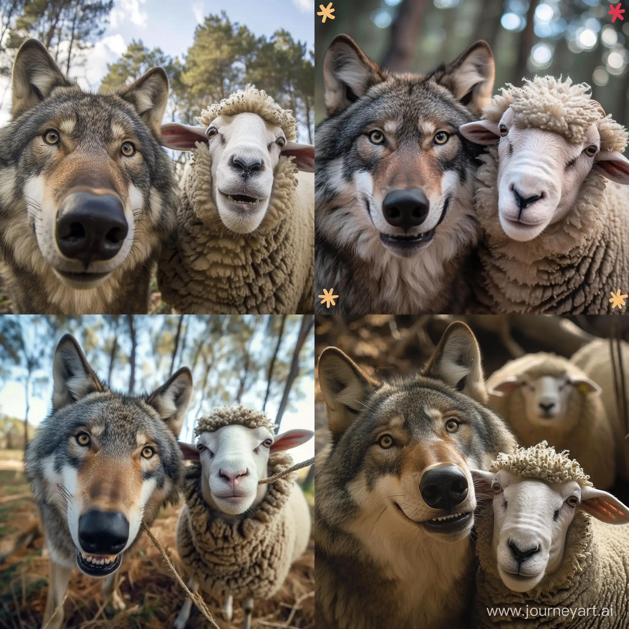 Joyful-Wolf-and-Sheep-Selfie-Heartwarming-Moment-Captured