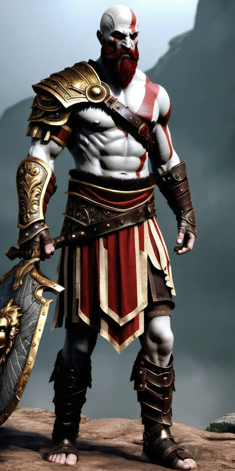 Kratos wearing Roman armor