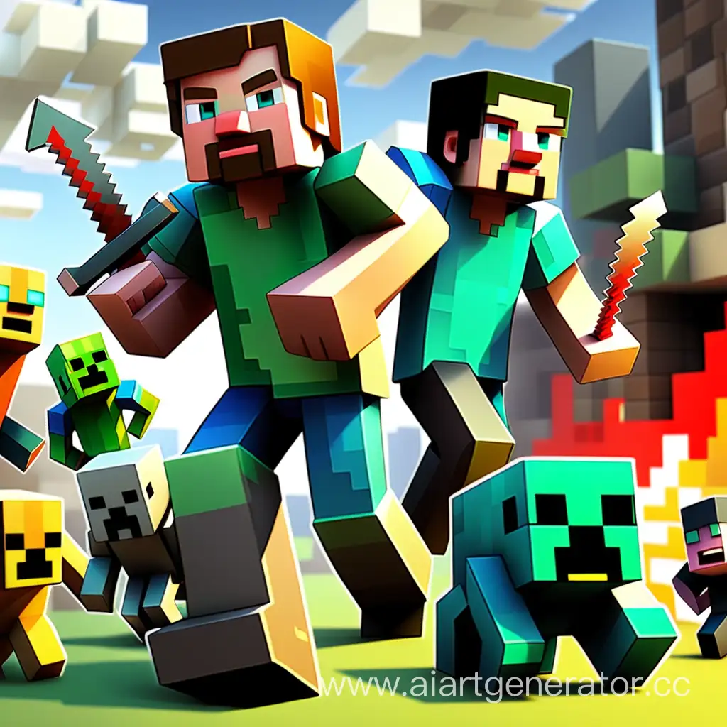 Minecraft-Hero-Steve-Battles-Internet-Hackers