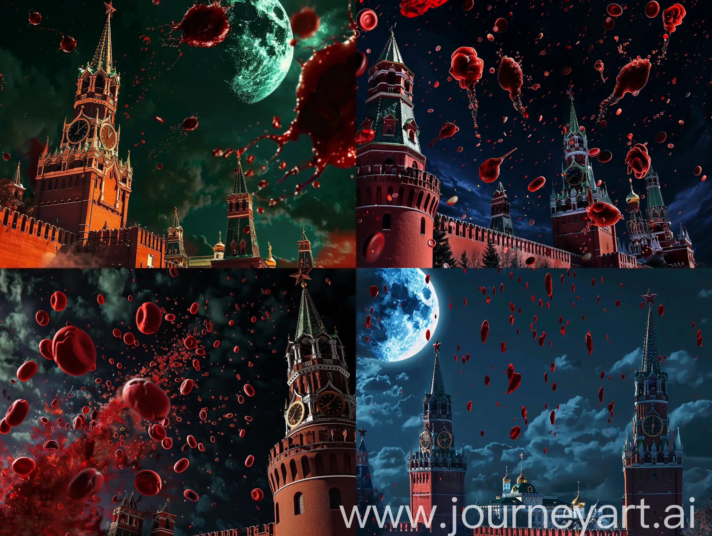 Eerie-Night-Kremlin-Towers-Release-Bloody-Clots-into-Sky