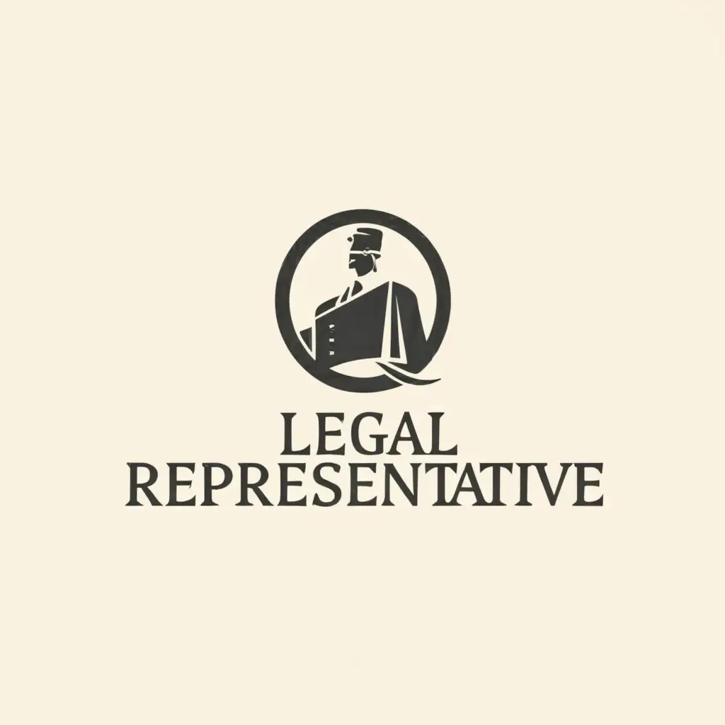 a logo design,with the text "Legal representative", main symbol:lawyer,Moderate,be used in Legal industry,clear background