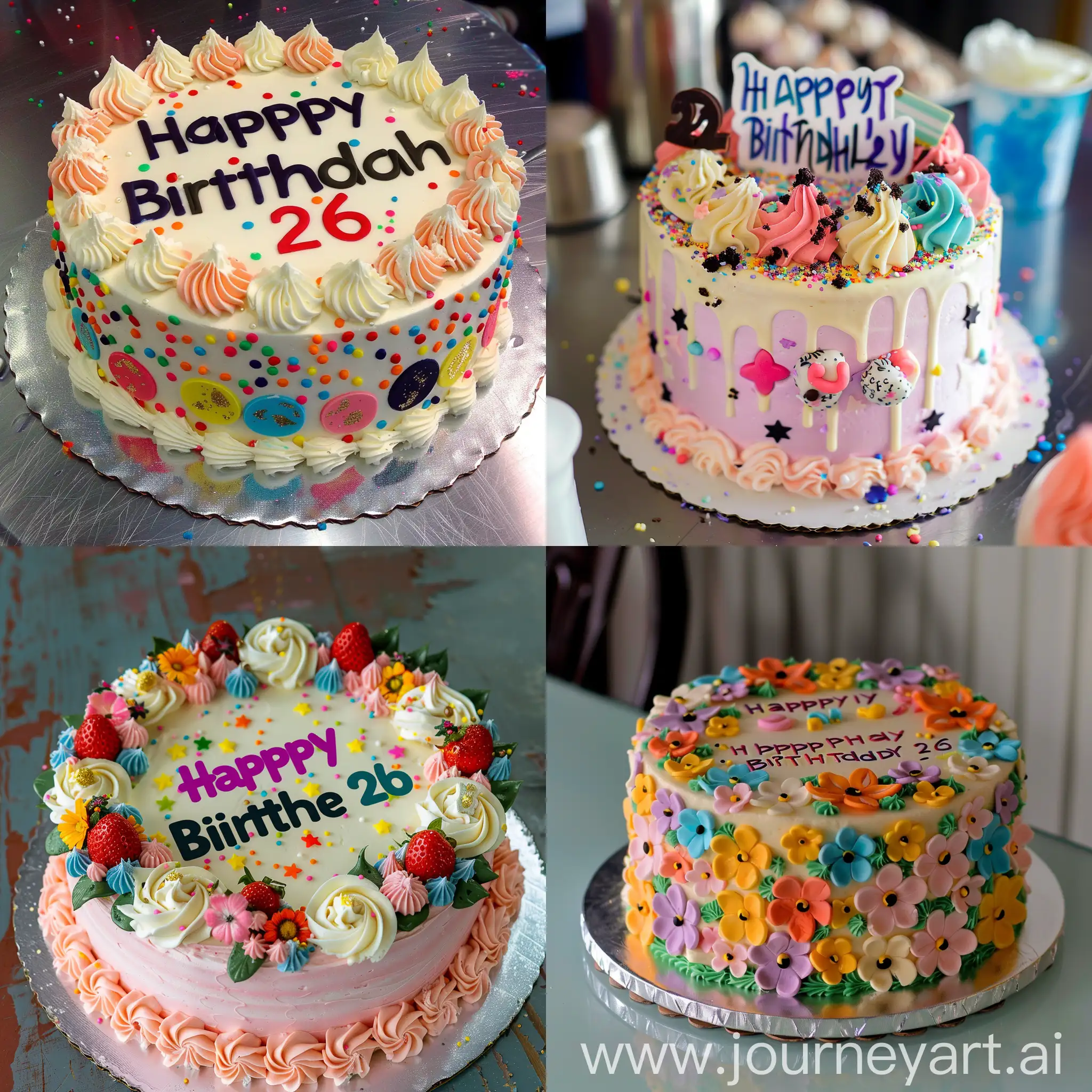 Colorful-Birthday-Cake-with-Personalized-Decoration-for-Britneys-26th-Birthday-Celebration