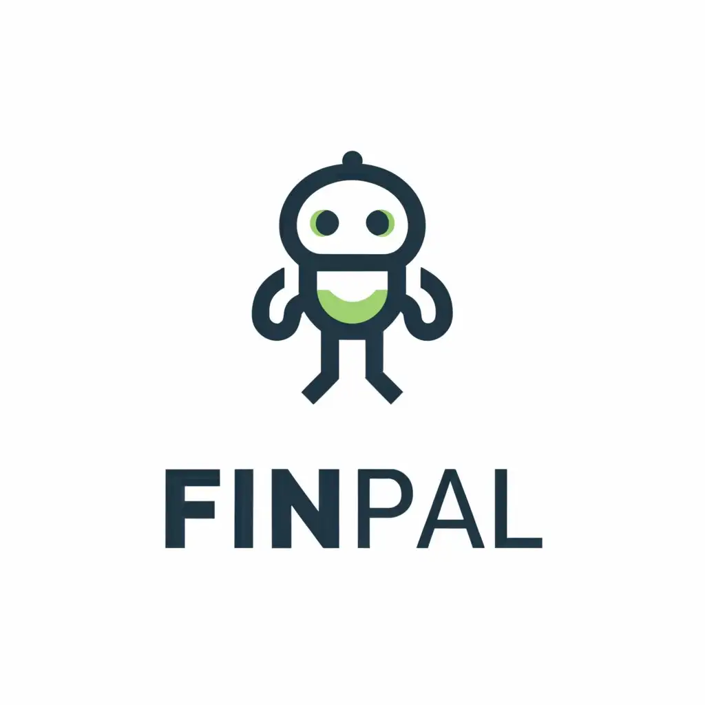 a logo design,with the text "FinPal", main symbol:bot,Moderate,be used in Technology industry,clear background