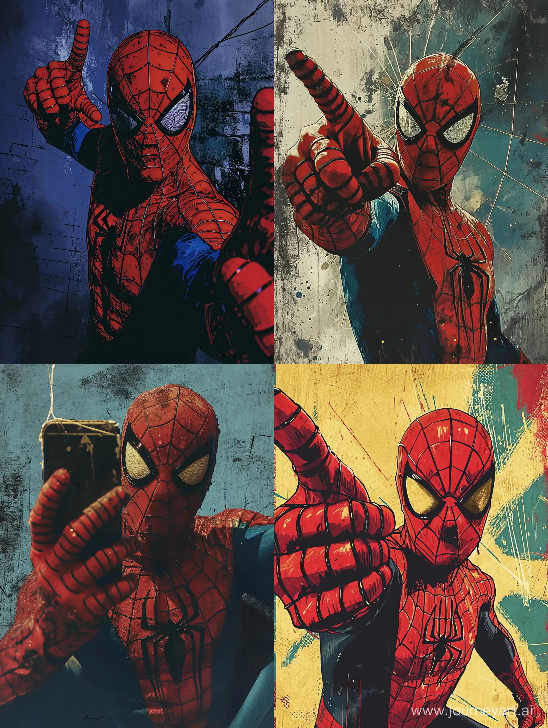 SpiderMan-Selfie-ComicInspired-LowQuality-Phone-Shot
