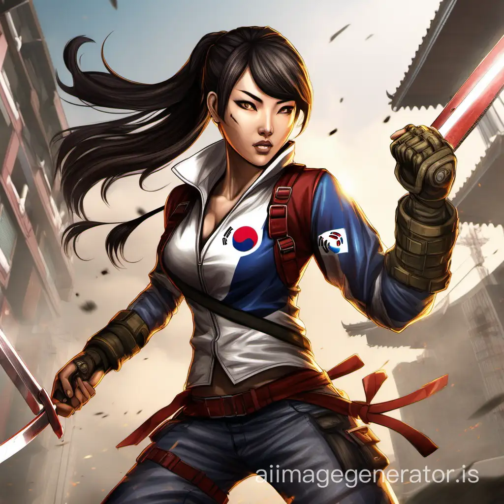 Representing her home country of South Korea, Jett's agile and evasive fighting style lets her take risks no one else can. She runs circles around every skirmish, cutting enemies before they even know what hit them.