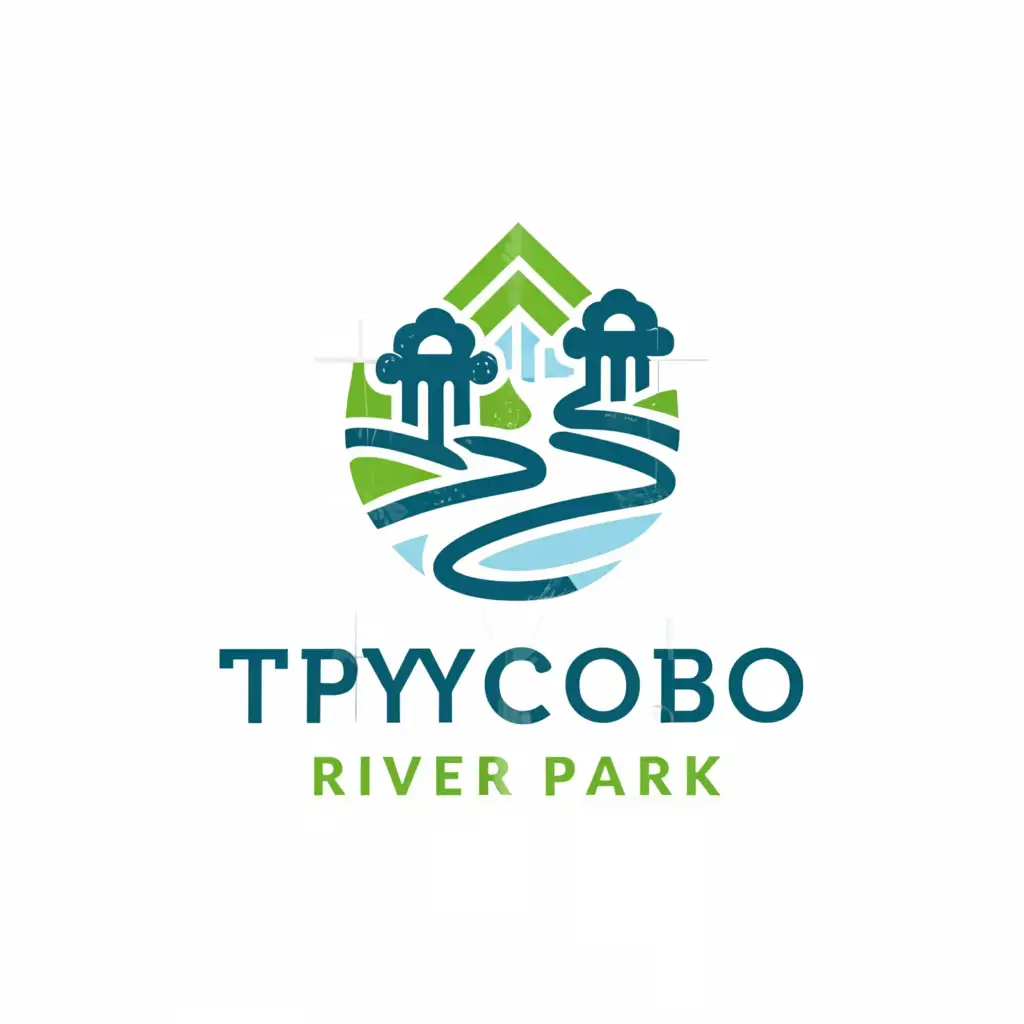 a logo design,with the text "TPYCOBO RIVER PARK", main symbol:river park,Moderate,be used in Real Estate industry,clear background