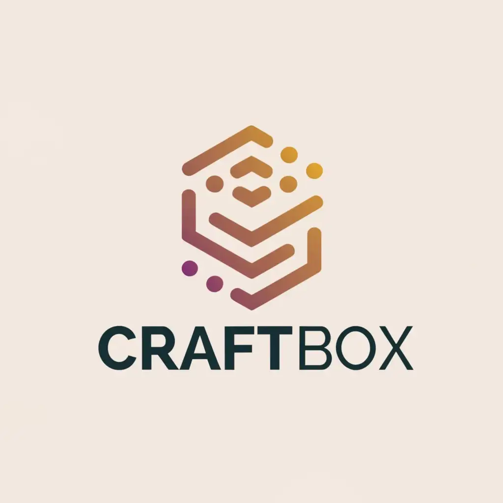 a logo design,with the text "CRAFTBOX", main symbol:A BOX WITH MOVEMENT LINES,complex,be used in Technology industry,clear background
