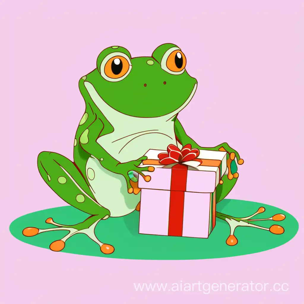 Frog-Enjoying-a-Delectable-Treat