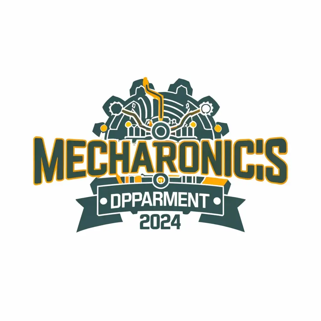 a logo design,with the text "mechatronics department", main symbol:graduation year 2024,Moderate,clear background