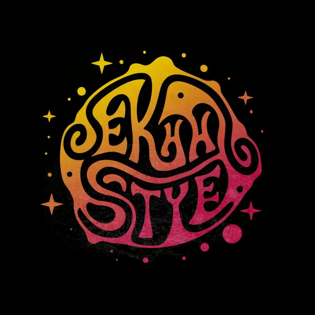 logo, lava world, with the text "Sekai Style", typography