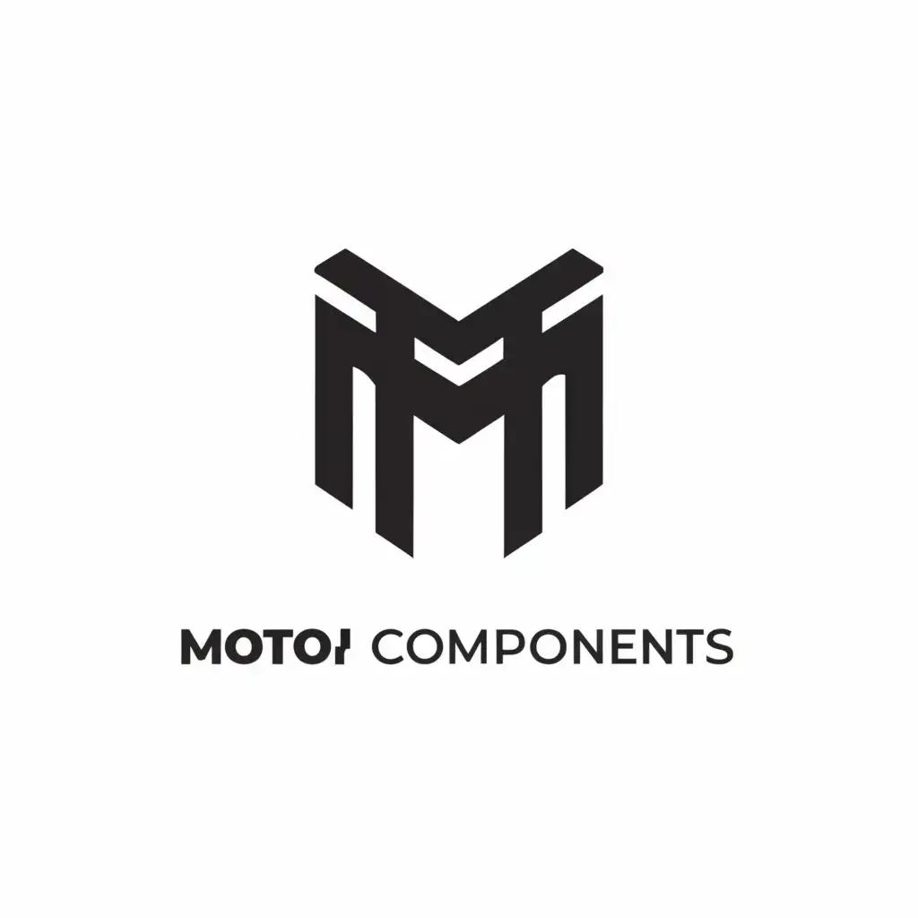 a logo design,with the text "motor components", main symbol:m,Minimalistic,clear background