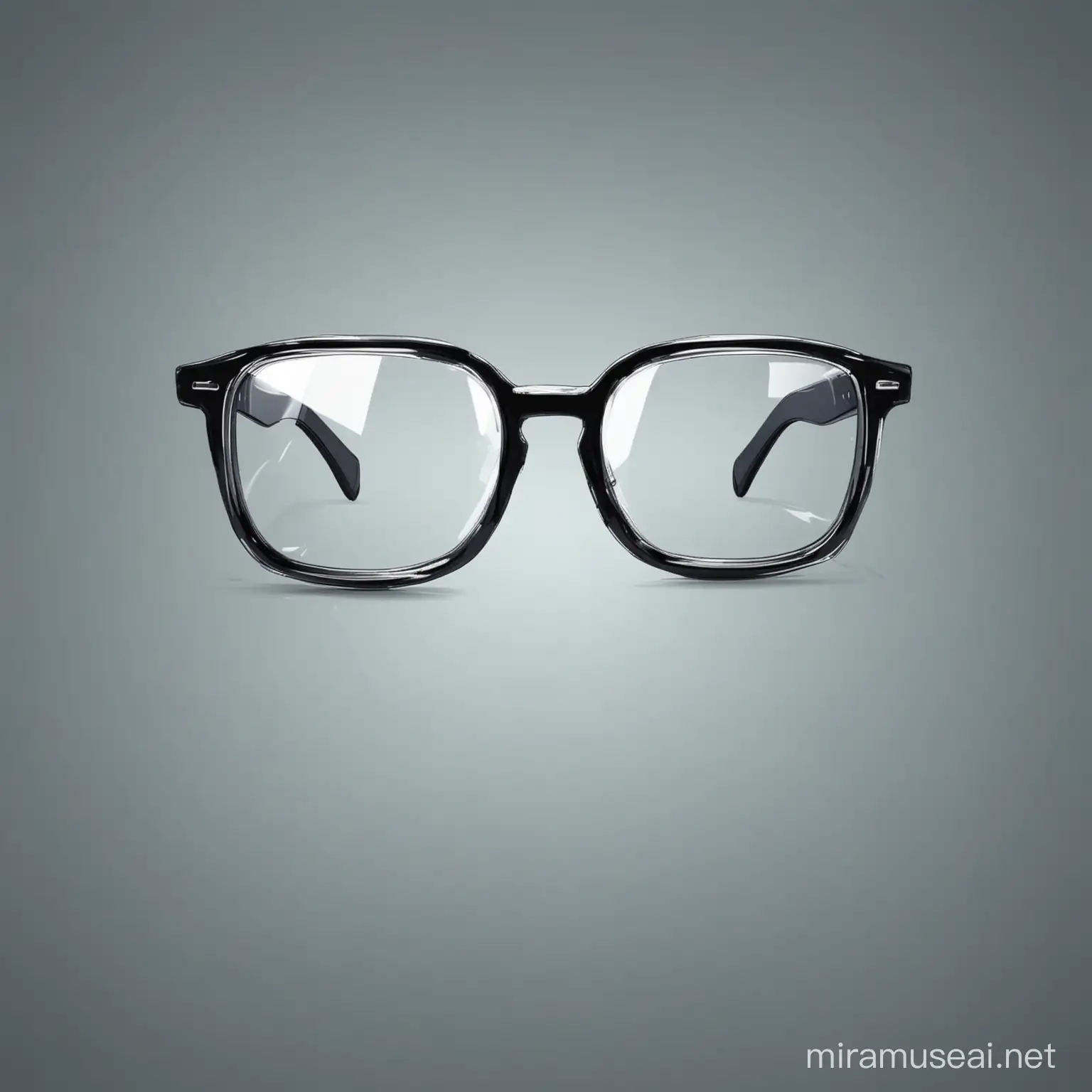 only Glasses, stylish, special, unique, From the front view, 2D, cartoon style, professional design, high quality, vector, full details, no extra elements, professional look, 2D, 4k resolution.