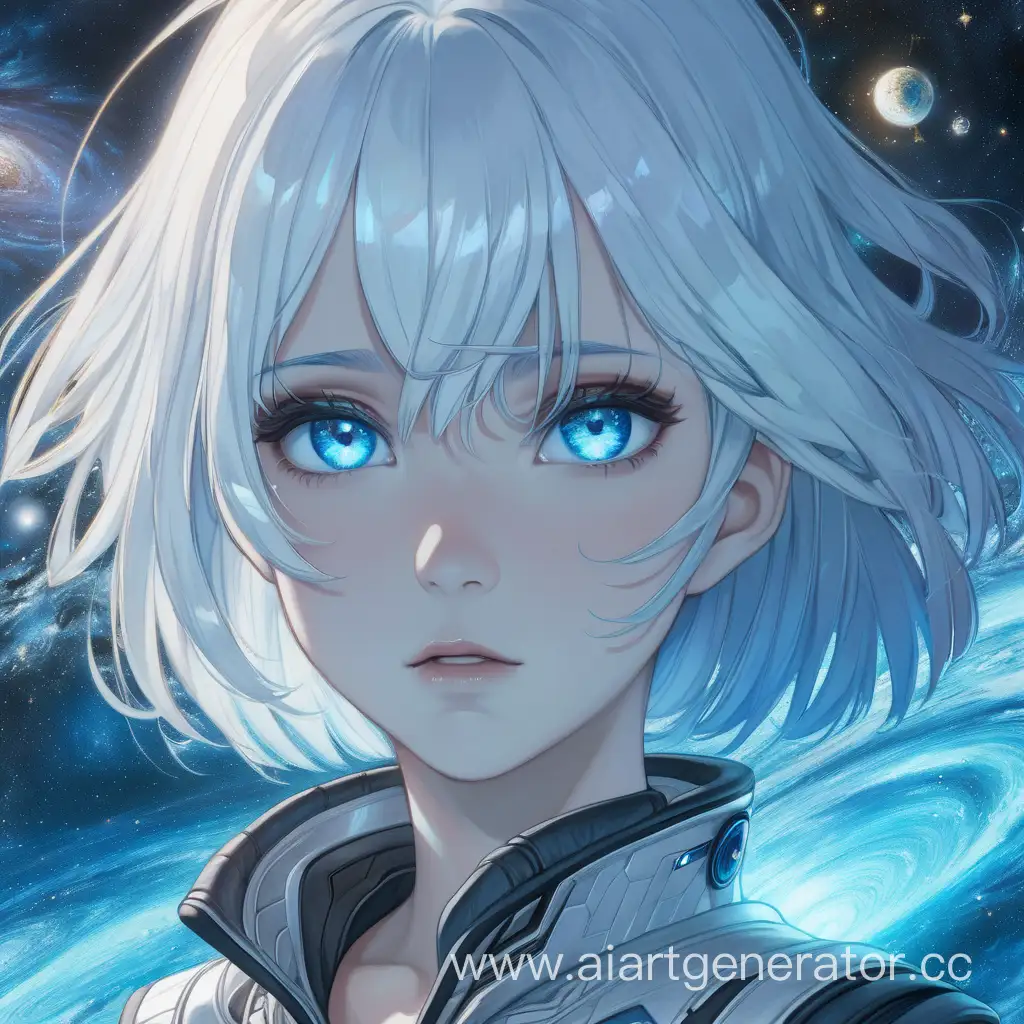 Galactic-Reflection-Enigmatic-Girl-with-White-Hair-and-Blue-Eyes