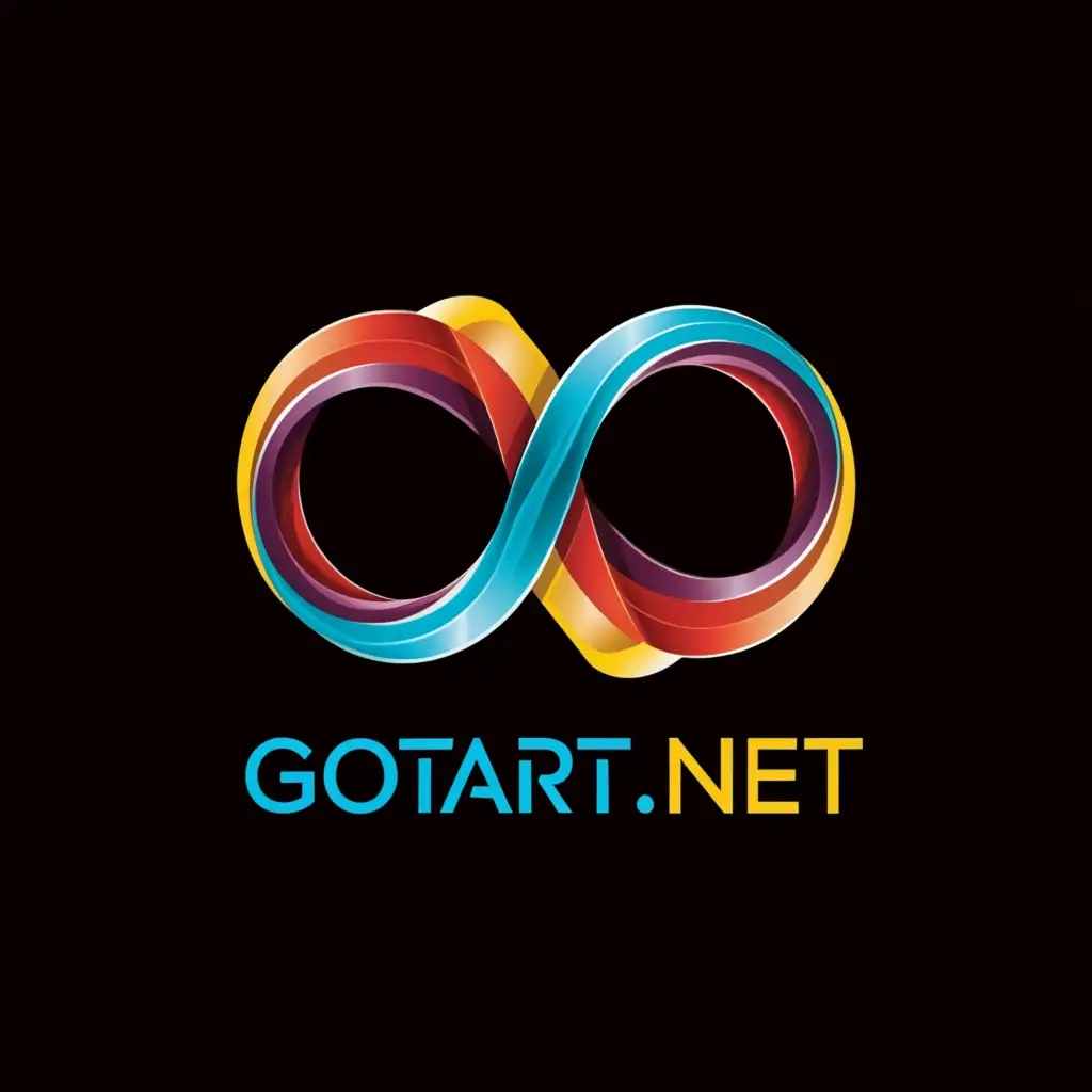 a logo design,with the text "GotArt.Net", main symbol:3D text logo, spell correctly, main 'GotArt.Net',  colorful, uppercase and lowercase text,,complex,clear background