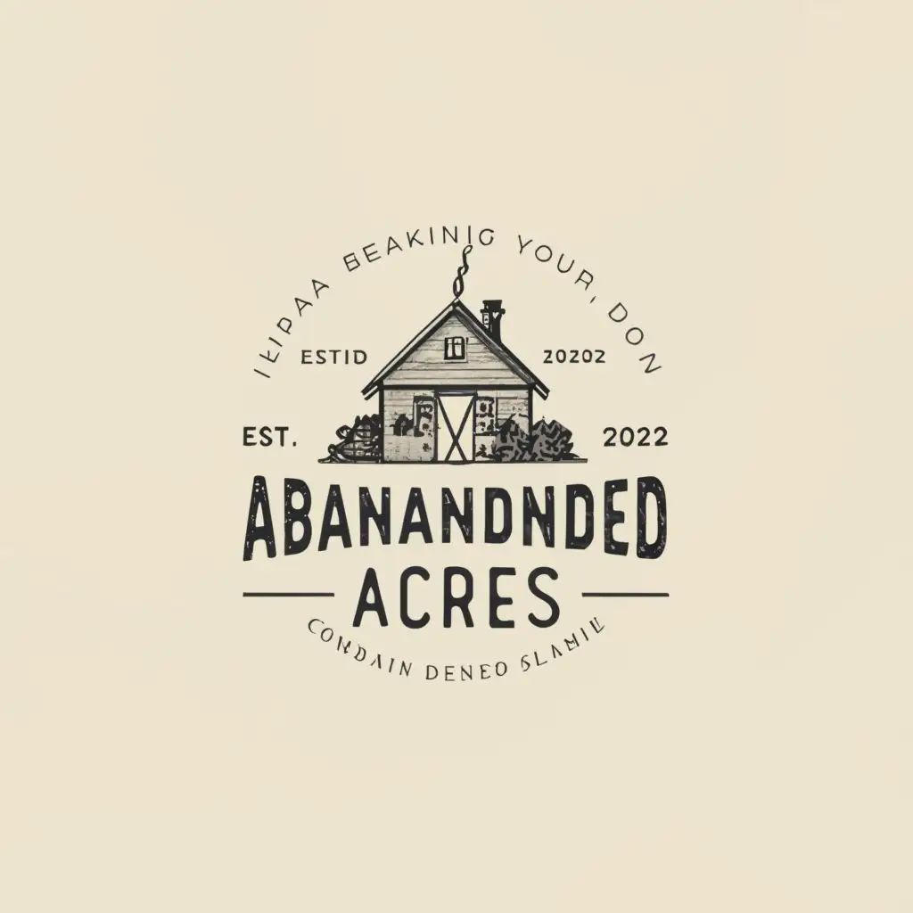 LOGO-Design-for-Abandoned-Acres-Classic-Farmhouse-Theme-with-Clear-Background