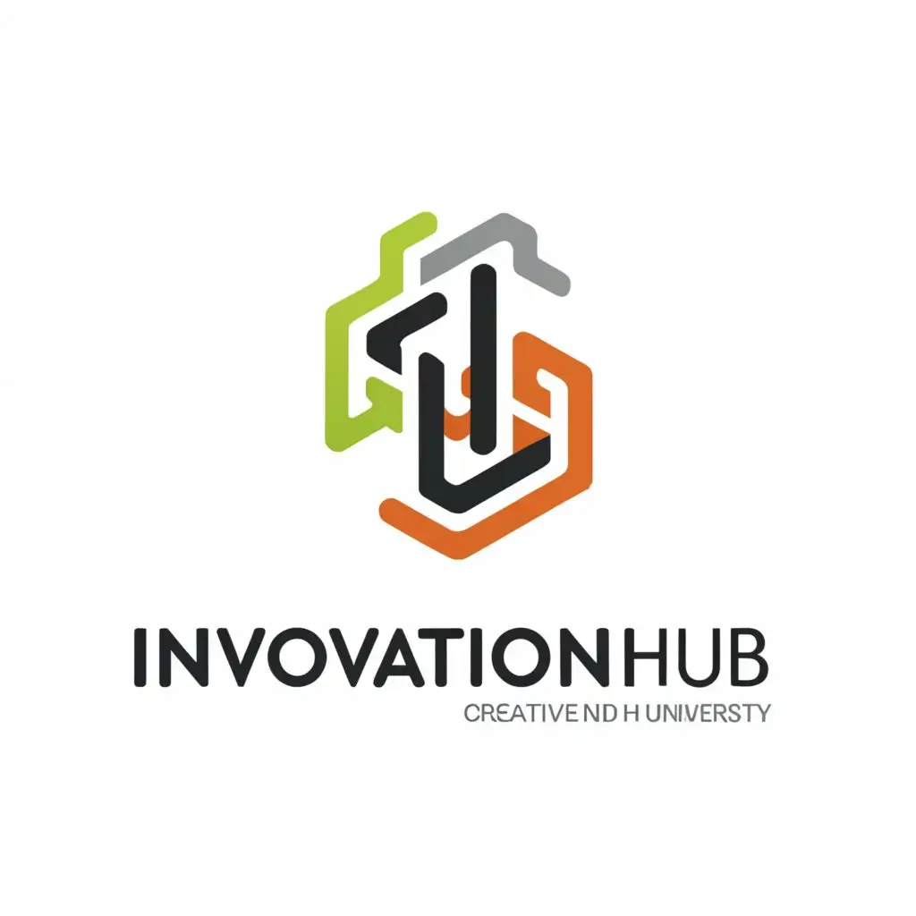 a logo design,with the text "INDOVATION HUB", main symbol:a beautiful logo for  INDOVATION HUB. 
a hub created by our university,Minimalistic,be used in Education industry,clear background