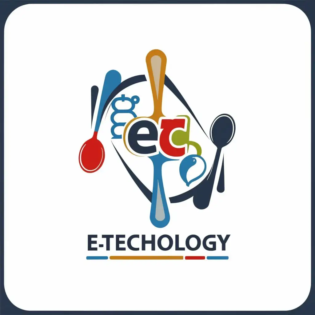 LOGO-Design-For-eTECHNOLOGY-Balanced-Diet-Concept-with-Spoon-and-Fork-Symbolism