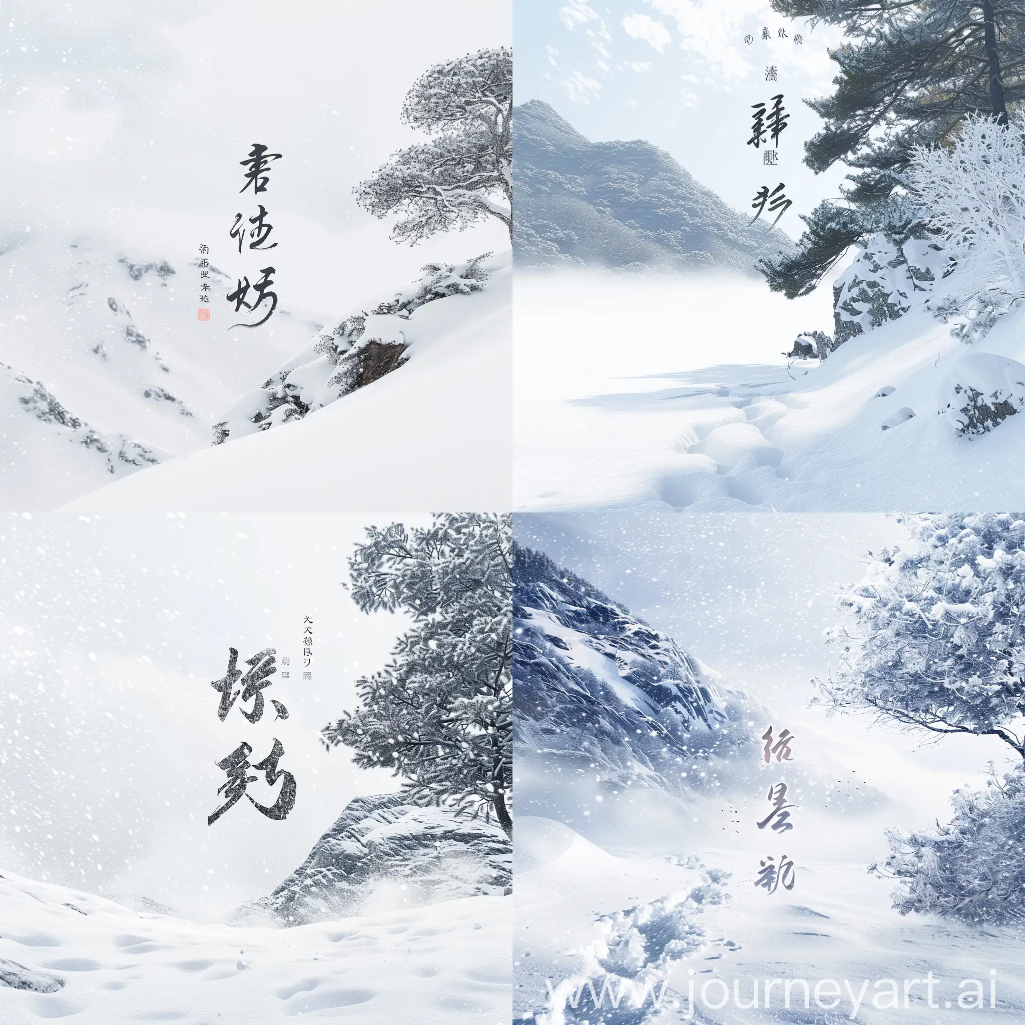 Winter-Landscape-with-Characters-and-SnowCovered-Tree