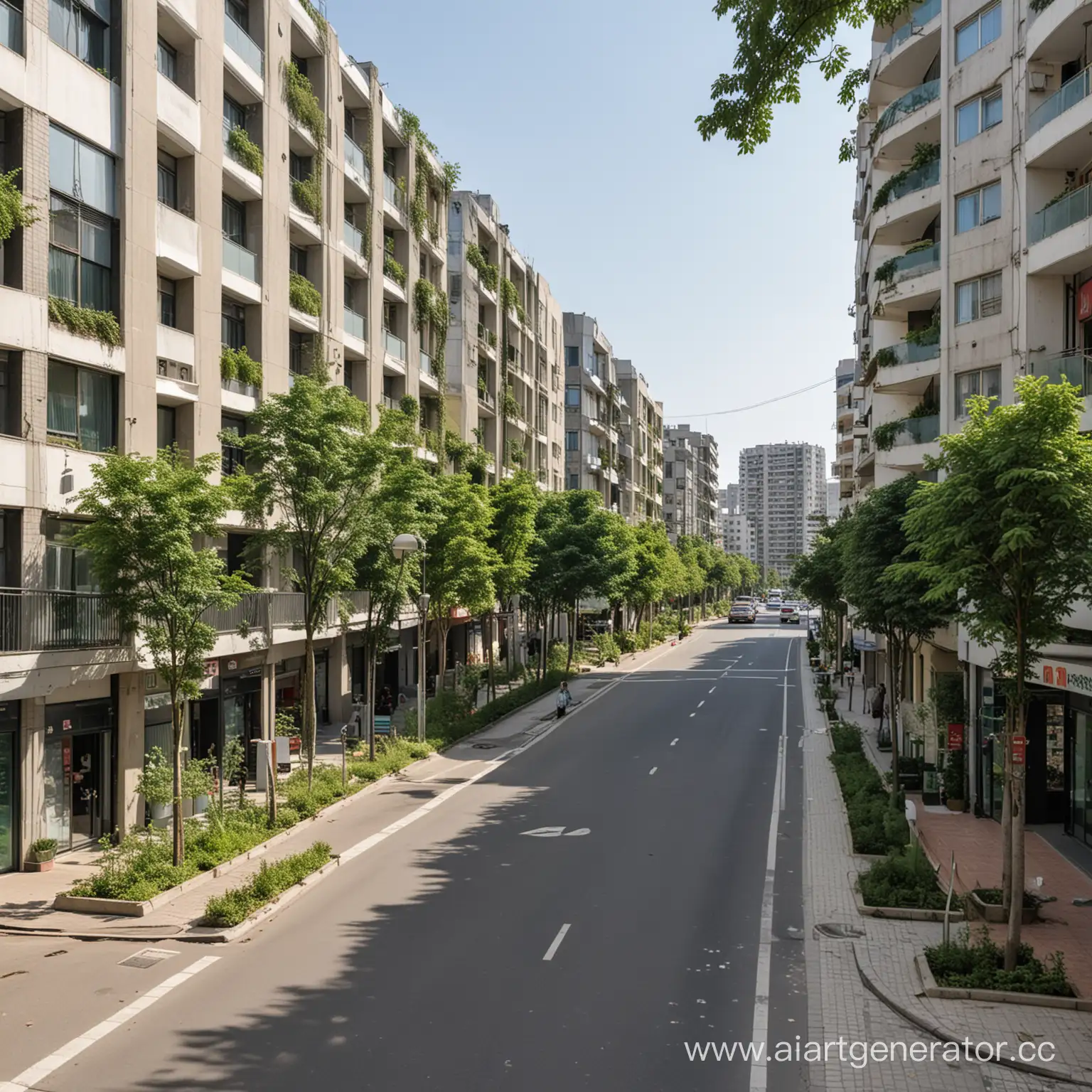 Wide-Street-with-Greenery-and-Residential-Buildings