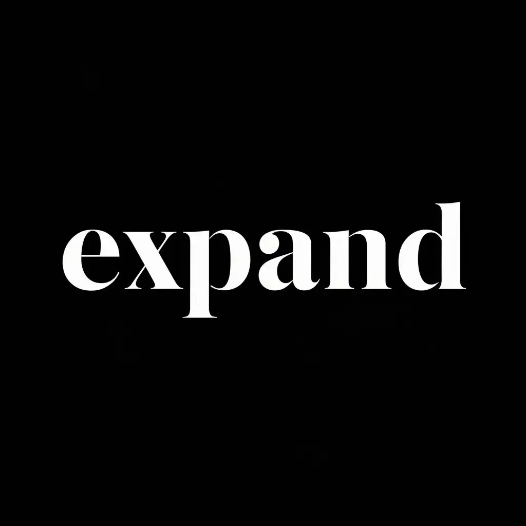 logo, EX, with the text "expand", typography, be used in Internet industry