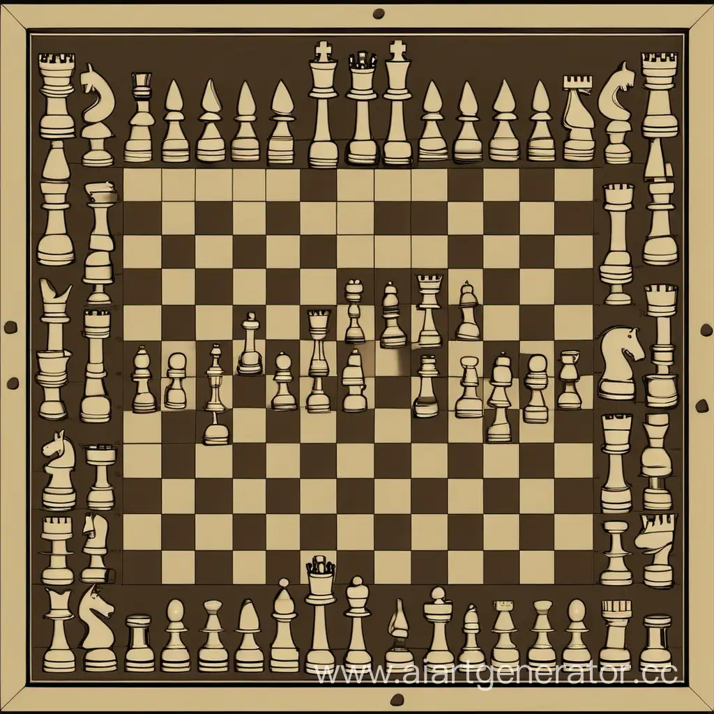 Сделай мне шахматную доску с фигурами примерно как на сайте chess.com