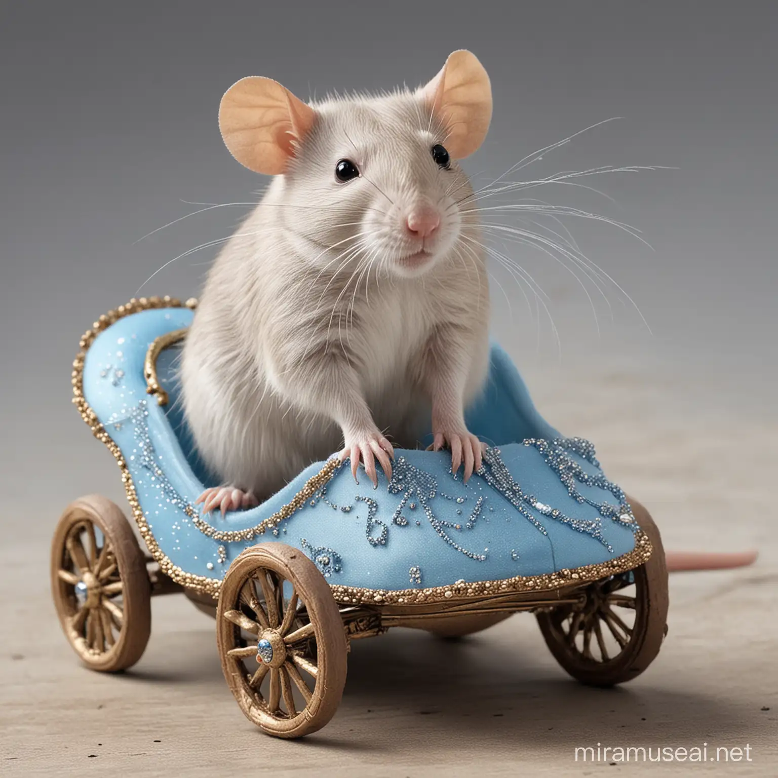 Enchanted Cinderella Rat in a Whimsical Fairytale Setting