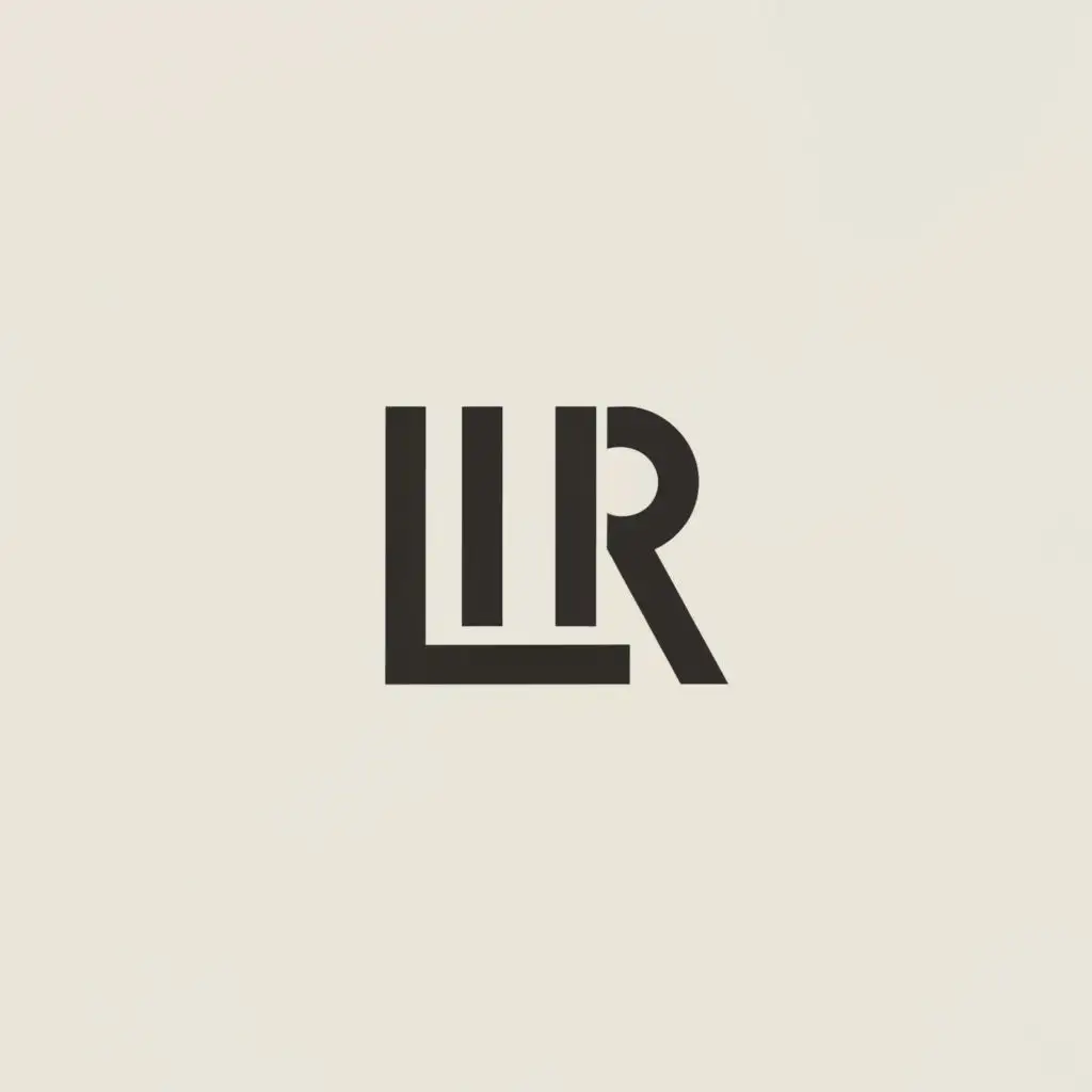 a logo design,with the text "LR", main symbol:the initials L and R,Minimalistic,be used in Legal industry,clear background
