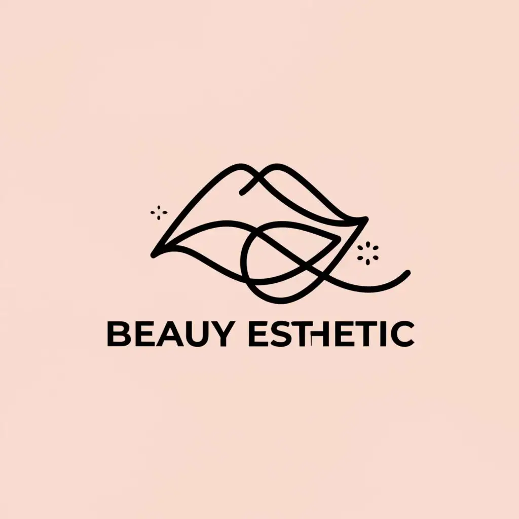 a logo design,with the text "Beay Esthetic", main symbol:lips,Minimalistic,be used in Beauty Spa industry,clear background