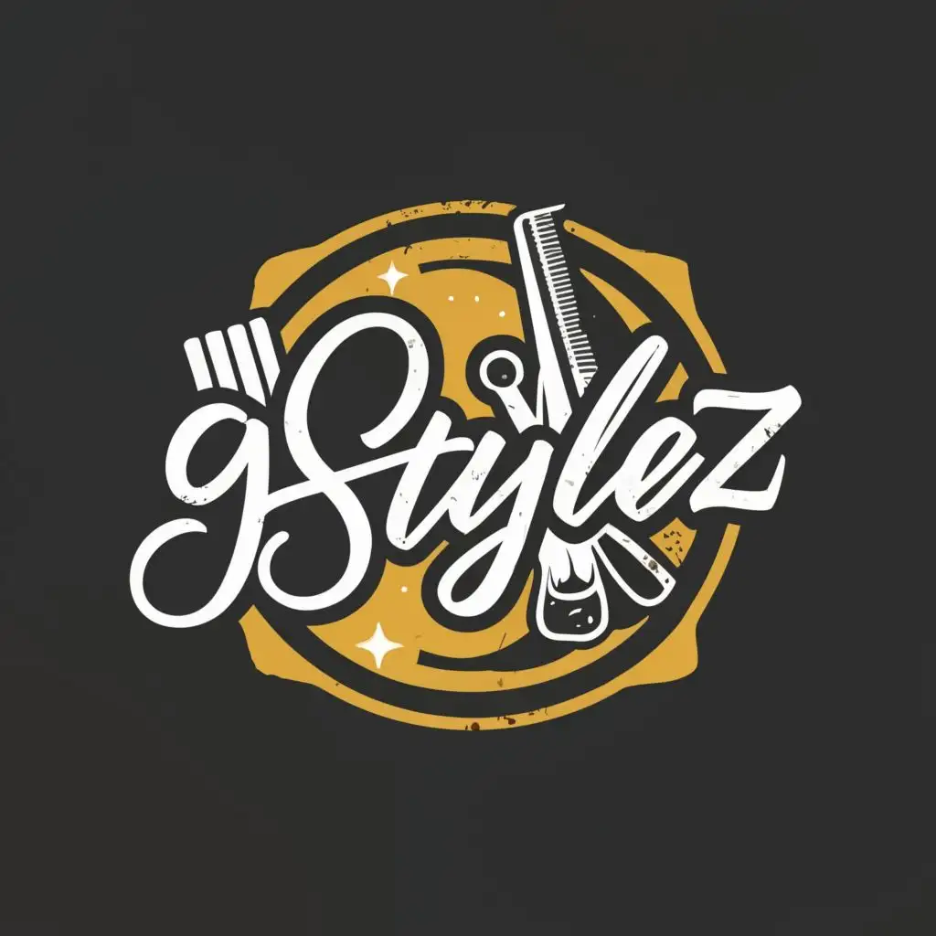 logo, Barbershop and Hair Dressing Saloon, with the text "9Gstylez", typography, be used in Beauty Spa industry