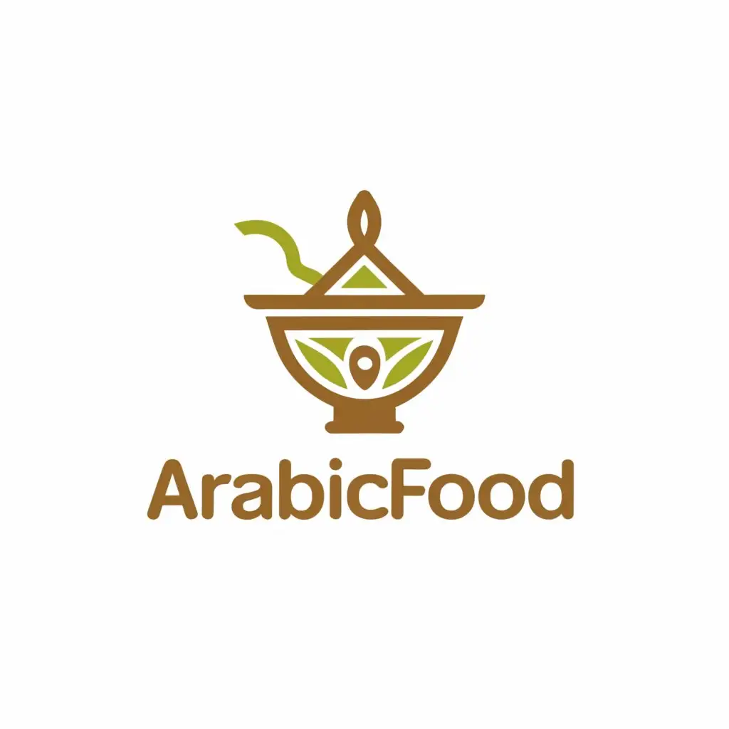 a logo design,with the text "arabic food", main symbol:logo for an Arabic food application that help the mother to know what to cook a dish for the day from ingredients they have at home,Moderate,clear background