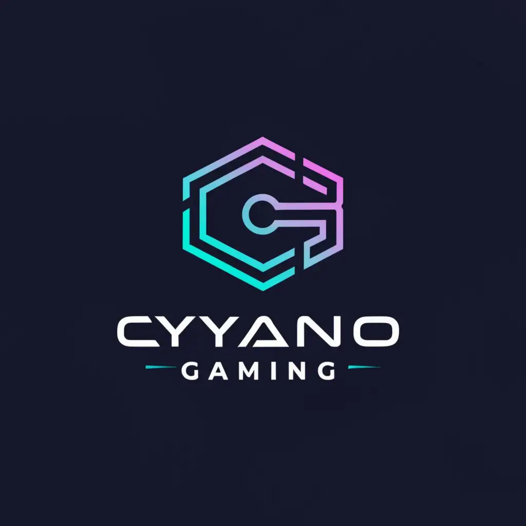 a logo design,with the text "CYANO GAMING", main symbol:C,Moderate,be used in Technology industry,clear background