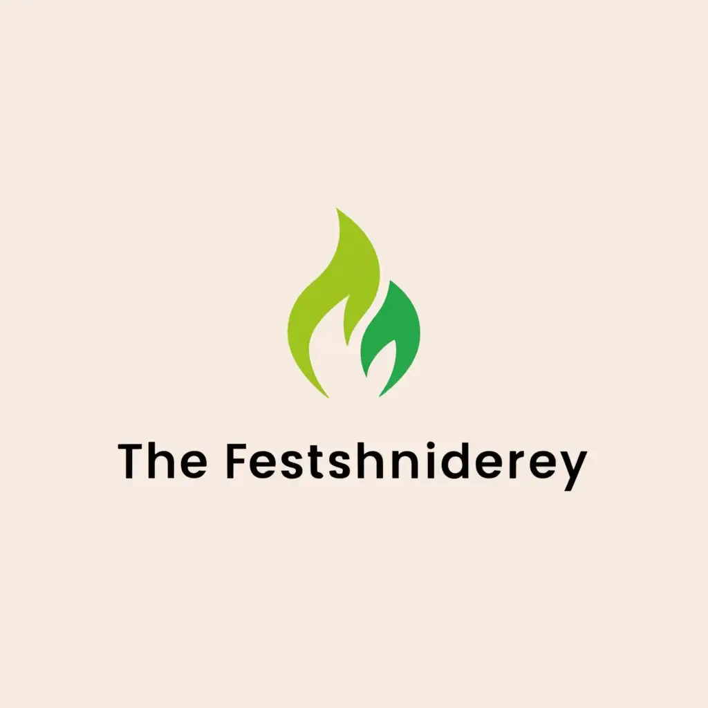 a logo design,with the text "The Festeschmiederey", main symbol:Green simple medival flame,Moderate,be used in Events industry,clear background