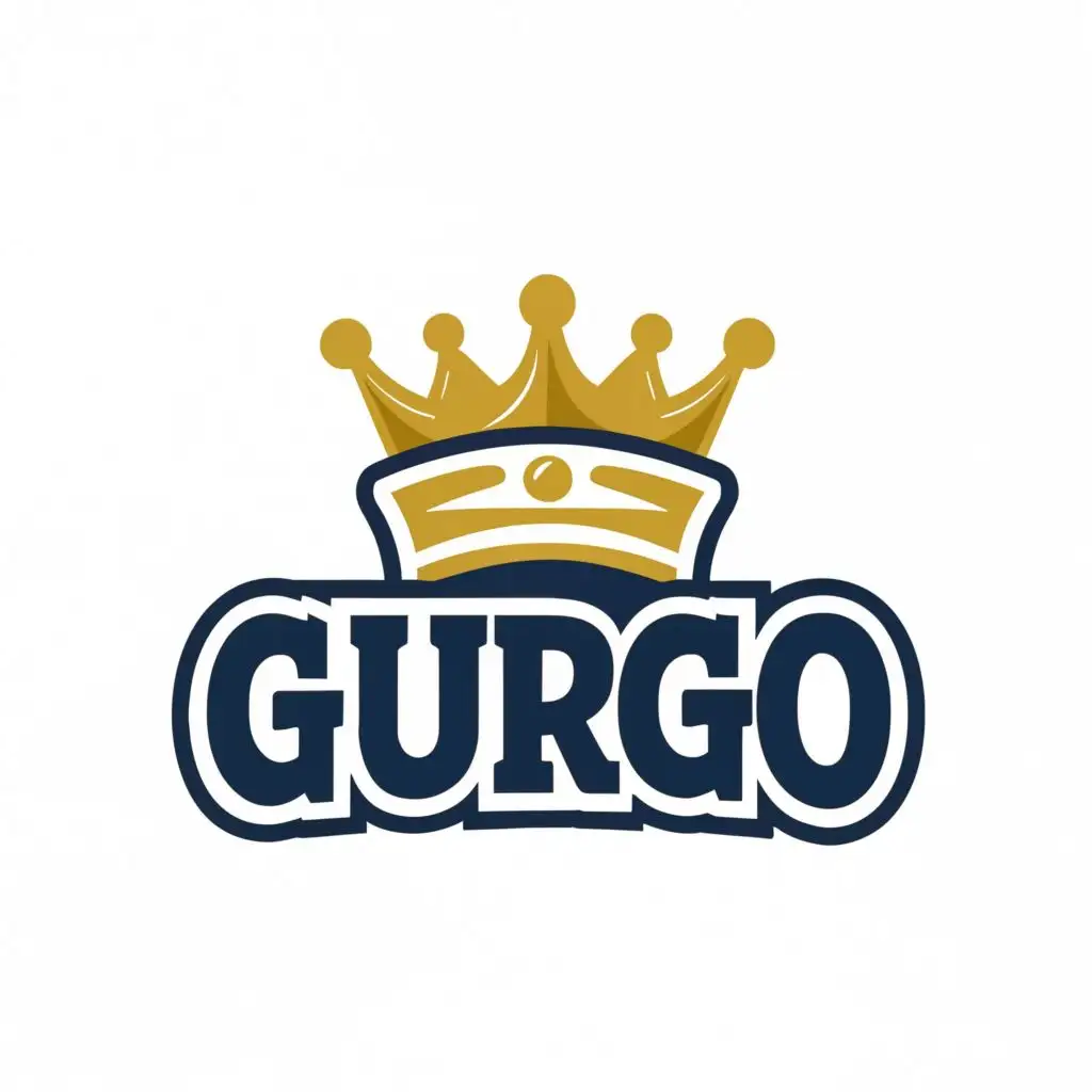 logo, king's crown, with the text "GURGO", typography, be used in Entertainment industry