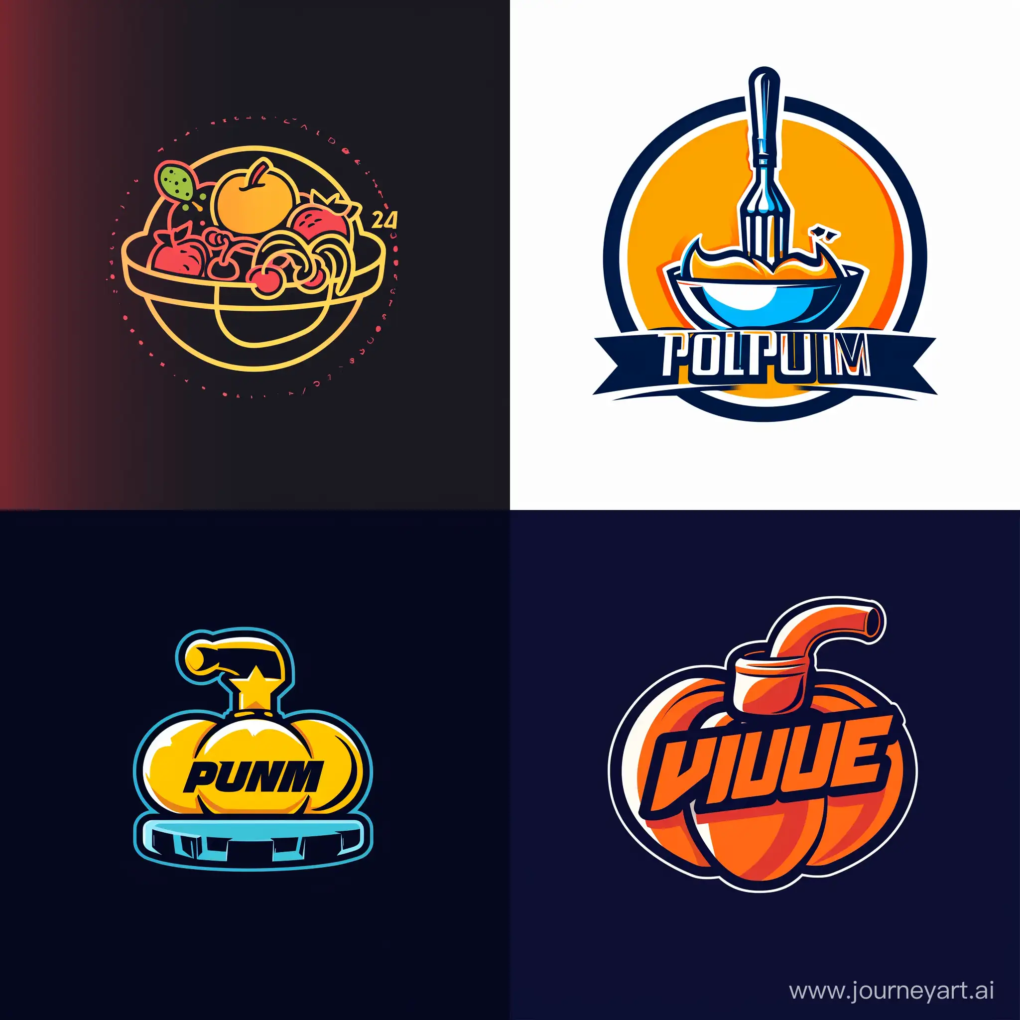 Logo for internet store of sport eating Pump