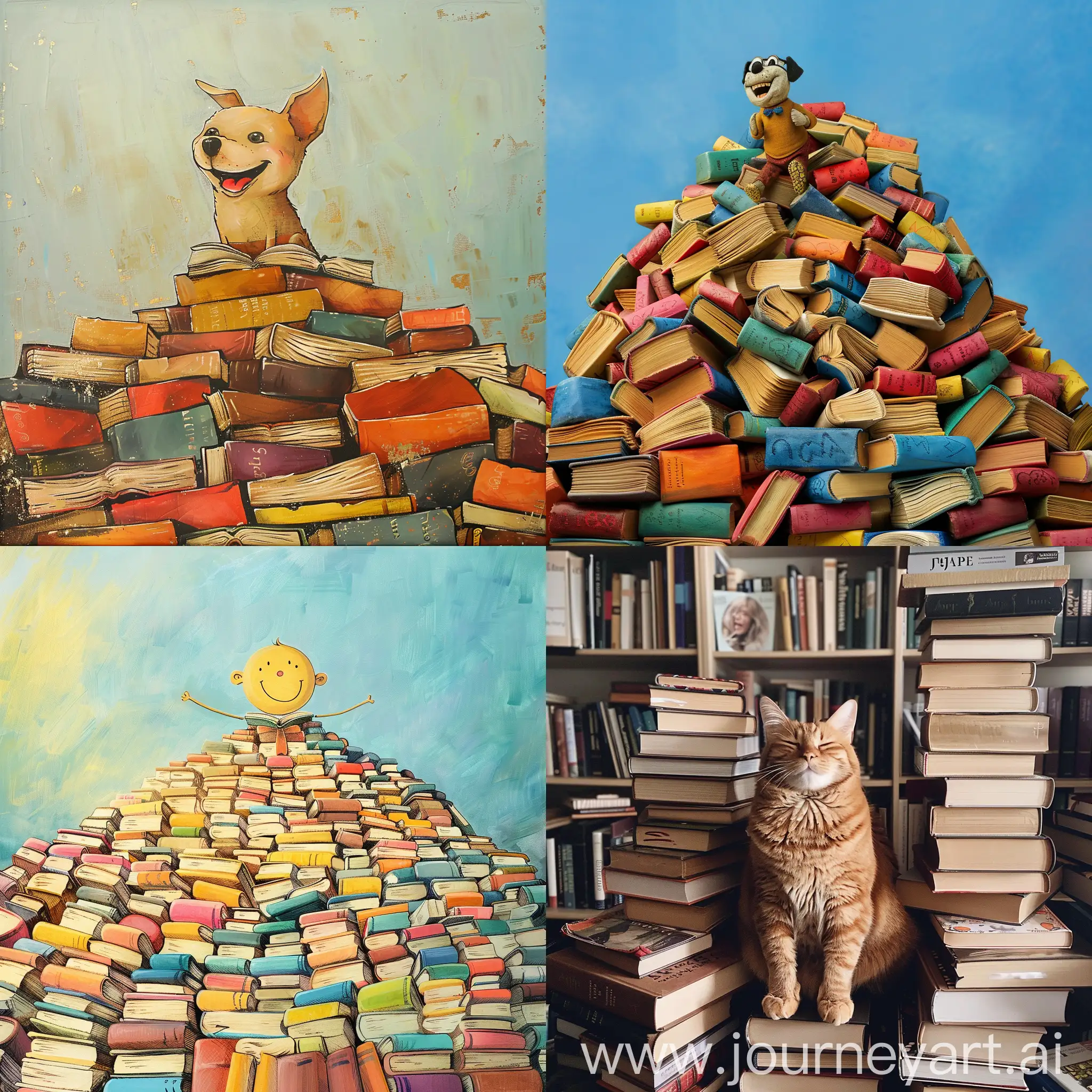 Joyful-Child-on-a-Towering-Mountain-of-Books
