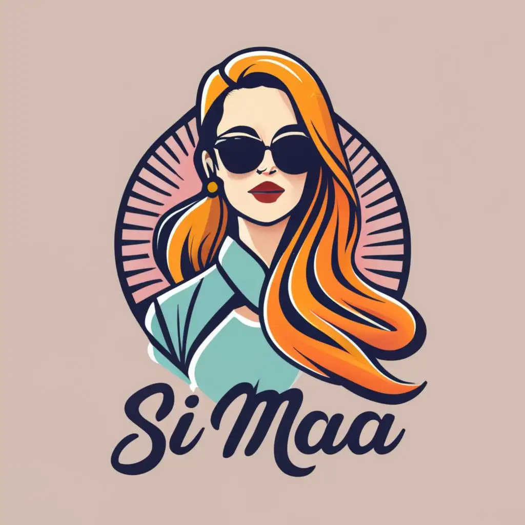 logo, A mother with long hair, with the text “Si Maa", typography, be used in Beauty Spa industry