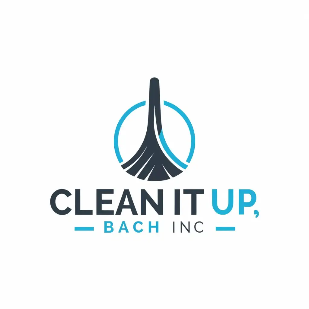 a logo design,with the text "Clean It Up, Inc.", main symbol:Broom,Moderate,clear background